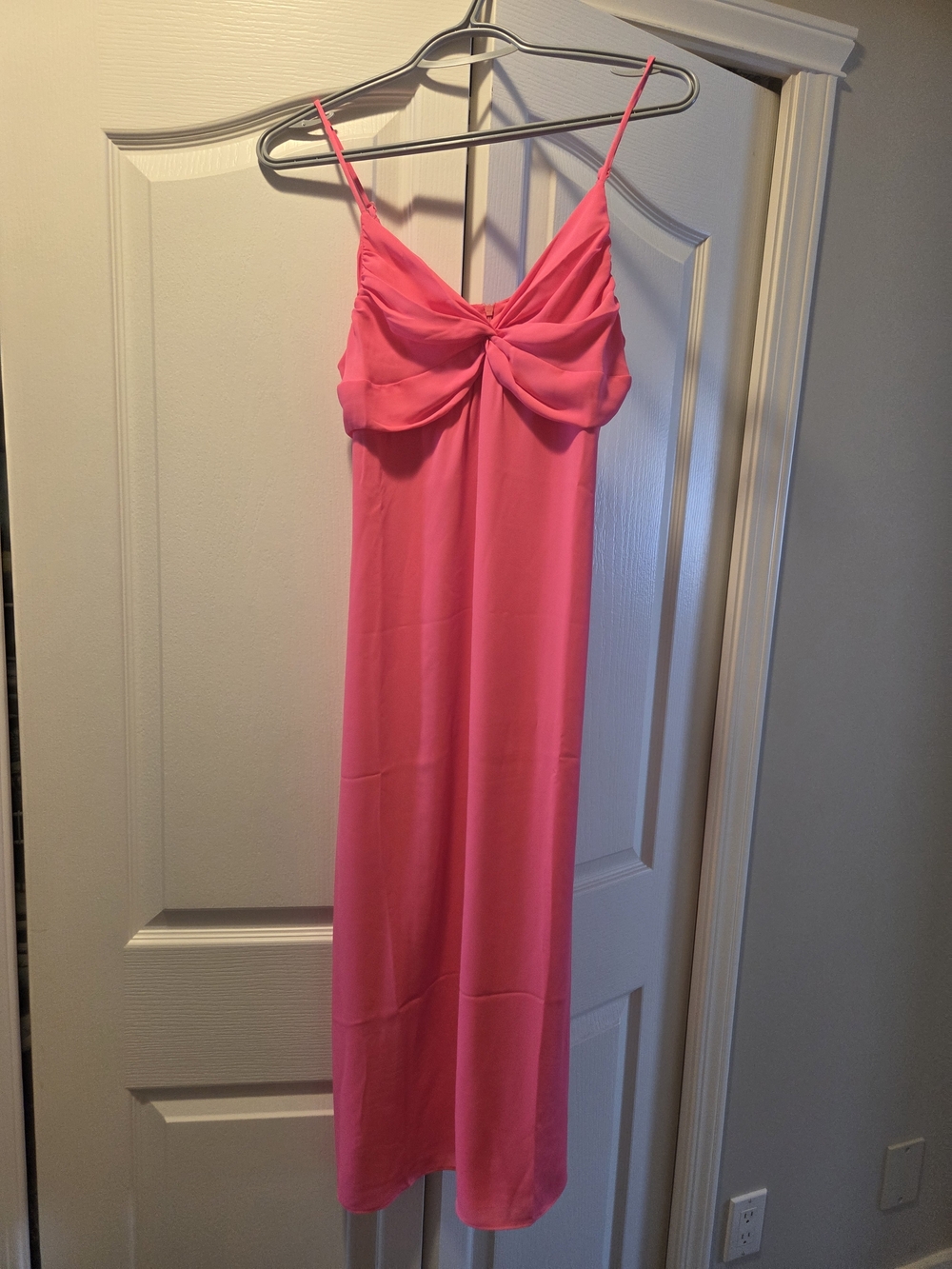 Krisa Hot Pink Spaghetti Strap Slip Dress NWT